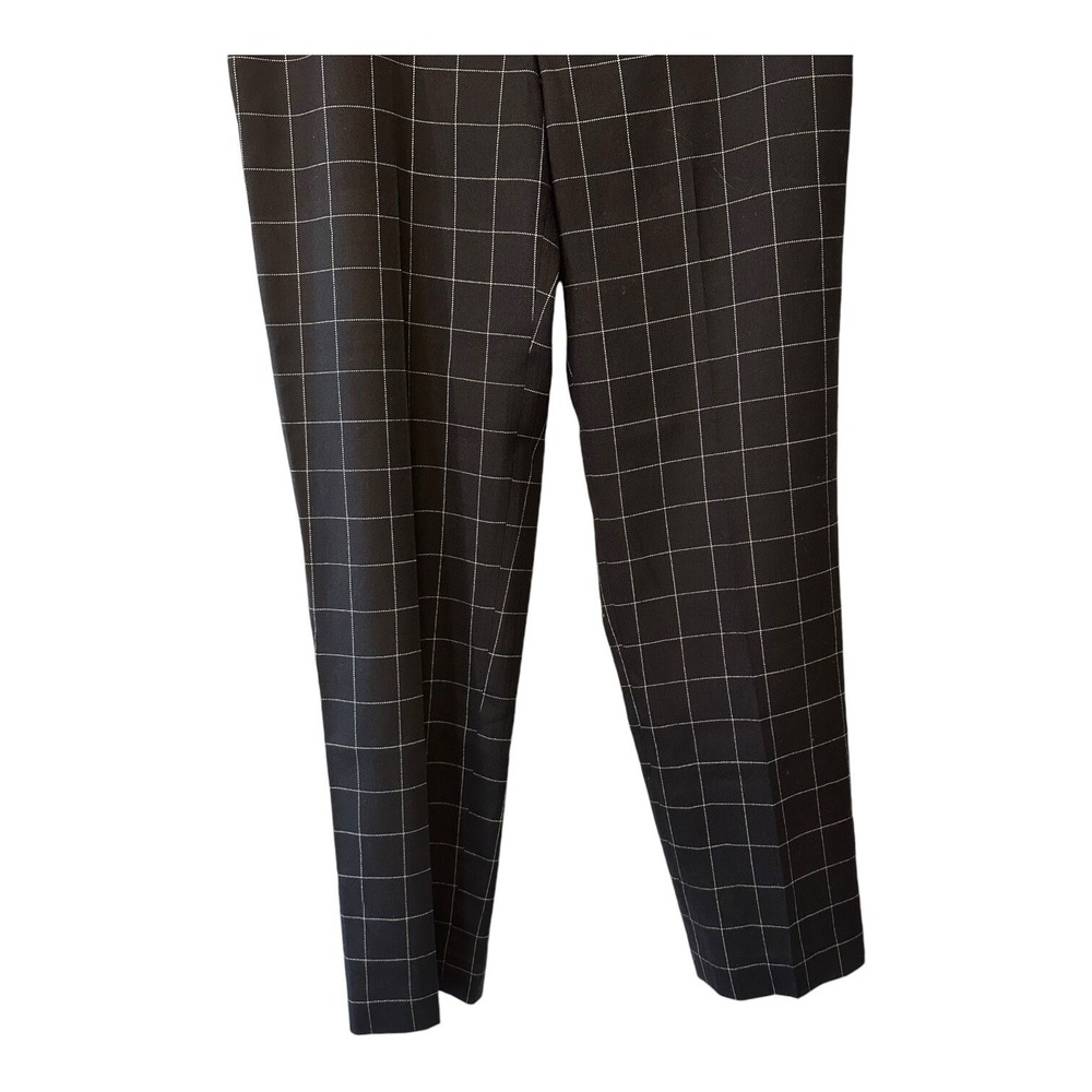 Talbots Women's Wool Blend Pants Black Window Pane Slacks Trousers Lined Size 6 - Picture 6 of 12